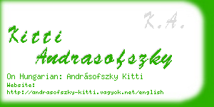 kitti andrasofszky business card